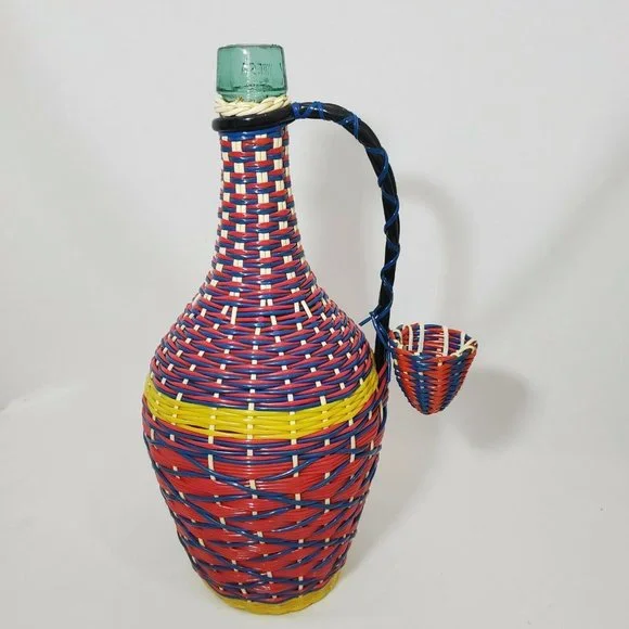 Vintage VIRESA Glass Demijohn Bottle Wine Decanter - Picture 9 of 11